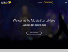 Tablet Screenshot of musicstartshere.org